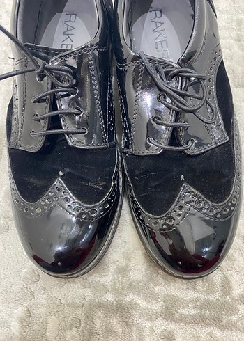 Siyah Rugan Stiletto Topuklu Klasik Goth Ayakkabı - Görsel 7