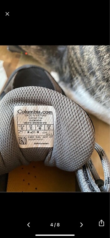 Columbia Erkek ayakkabı 46 orjinal vizon siyah haki