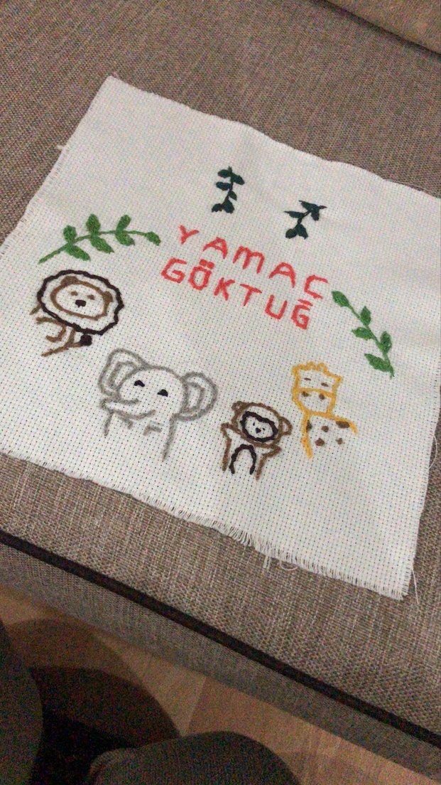 Nakışlı Pamuklu  Aksesuarı - Görsel 2