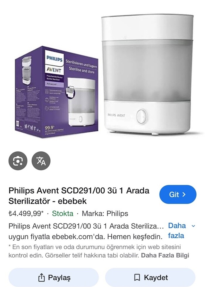 Philips avent sterilazatör - Görsel 2