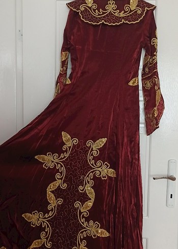 Diğer Bordo Nakışlı Uzun Bohem Bindallı