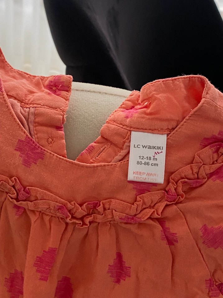 Kız Çocuk Pembe Bohem Kısa Kollu Elbise - Görsel 2