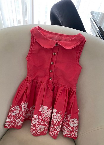 Pembe Yakalı Kız Çocuk Elbisesi - Görsel 2