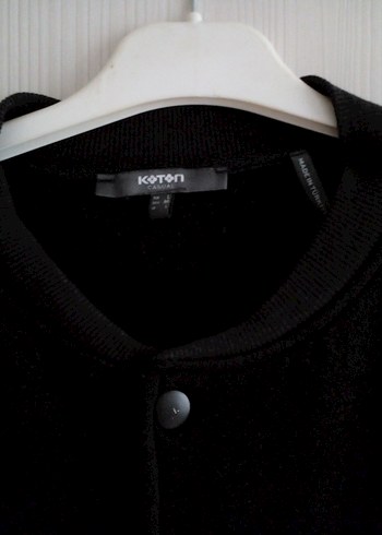 Düğmeli Siyah Beyaz erkek ceket - Görsel 3