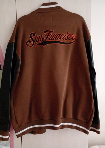 Düğmeli Kahverengi Deri erkek ceket - Görsel 6