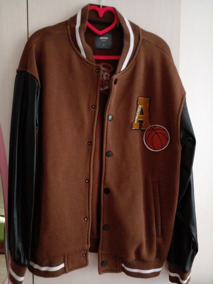 Düğmeli Kahverengi Deri erkek ceket - Görsel 4