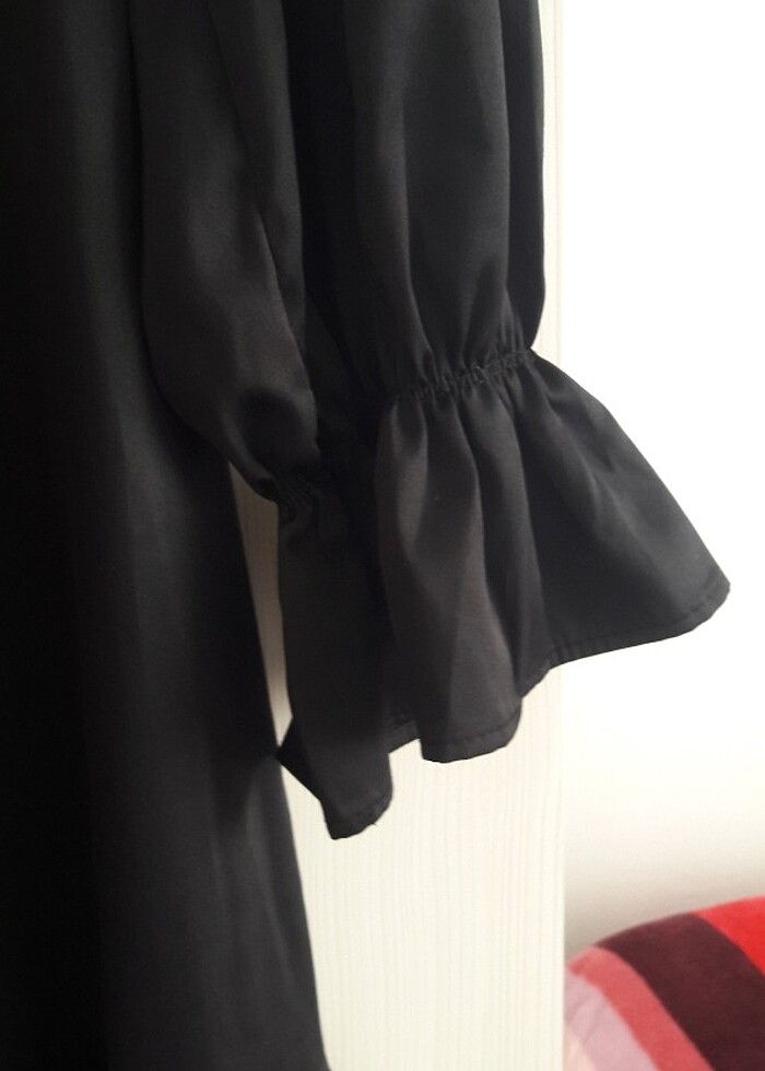 Bayan saten elbise - Görsel 4