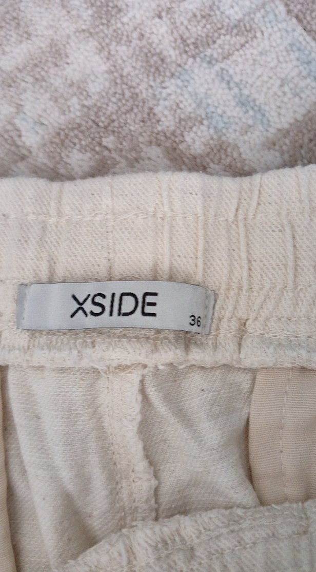 Erkek Beyaz Keten Mini Şort - Görsel 2