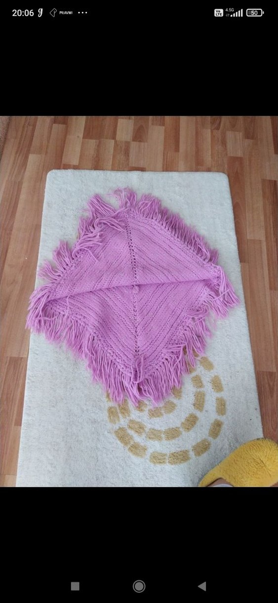 Pembe Bohem Kız Örgü Panço - Görsel 3