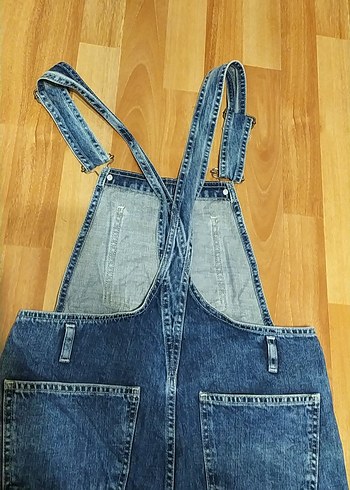 Ayarlanabilir Askılı Kot Tulum - Görsel 6