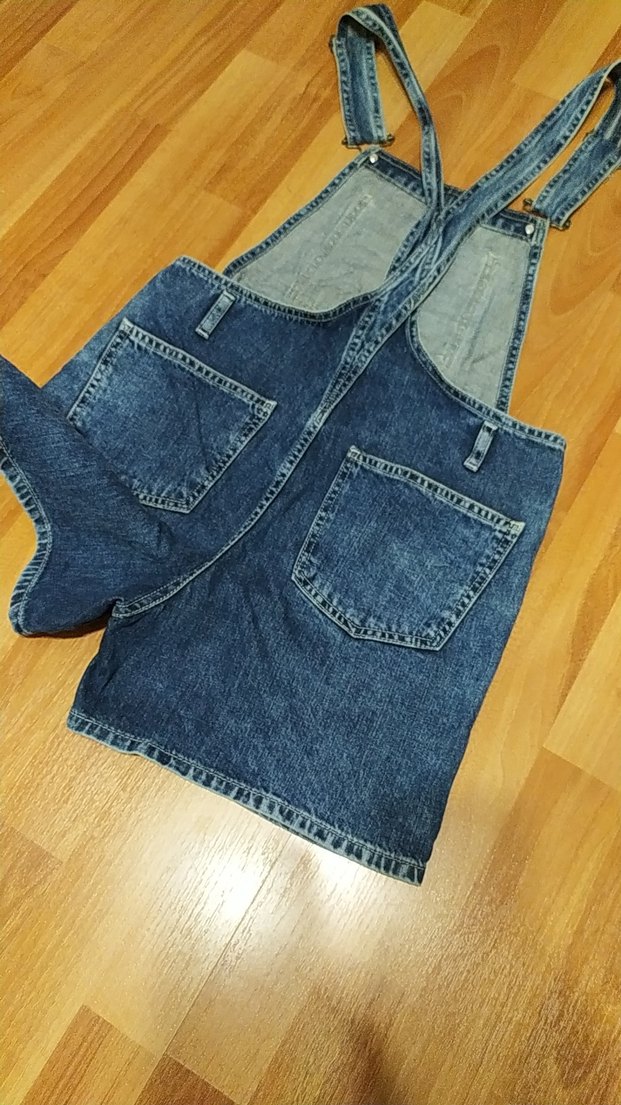 Ayarlanabilir Askılı Kot Tulum - Görsel 5