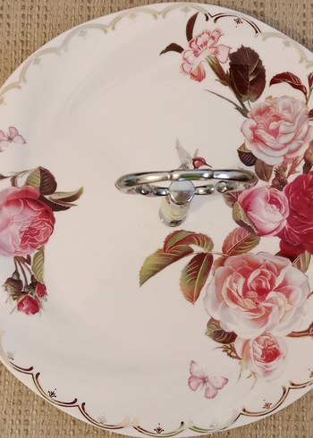 Diğer Rose Garden Vintage Katlı Servis Tabağı