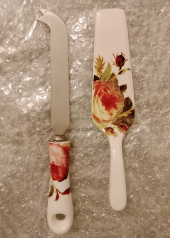 Bernardo Rose Garden Desenli Servis Bıçağı ve Spatula