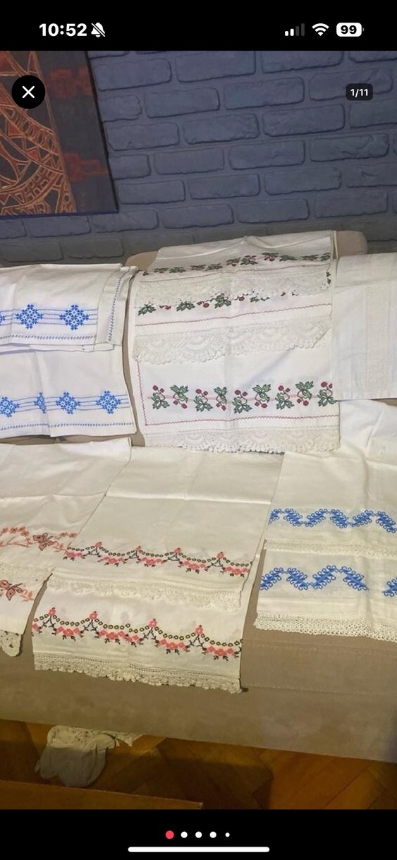 Nakışlı Beyaz  yastıklar ve etek değişik amaçlarla da kullanılır - Görsel 2