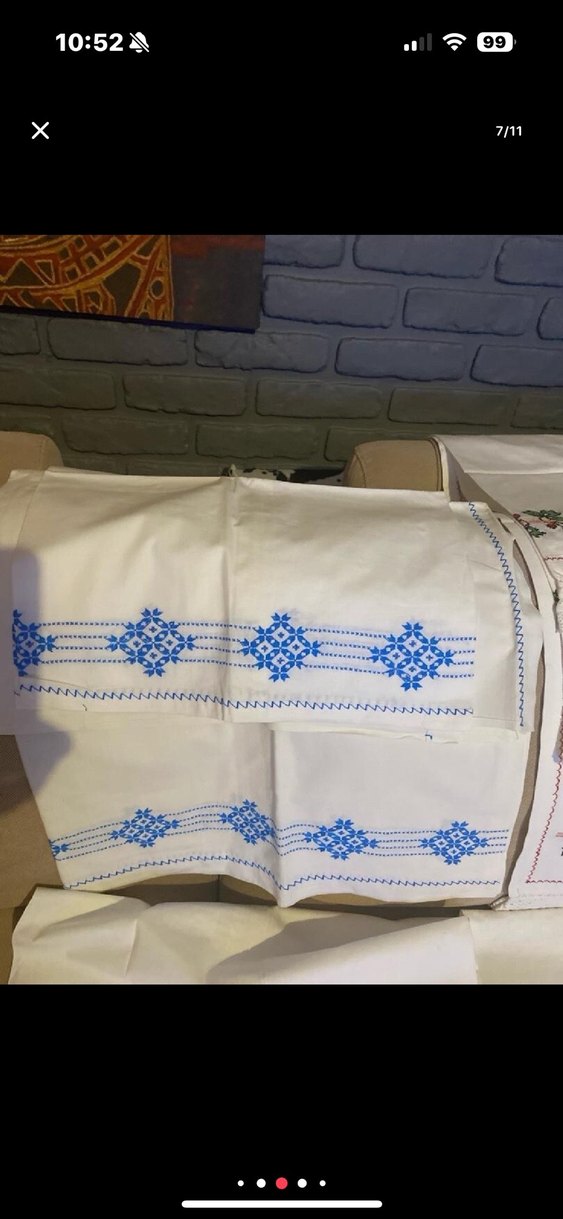 Nakışlı Beyaz  yastıklar ve etek değişik amaçlarla da kullanılır - Görsel 4