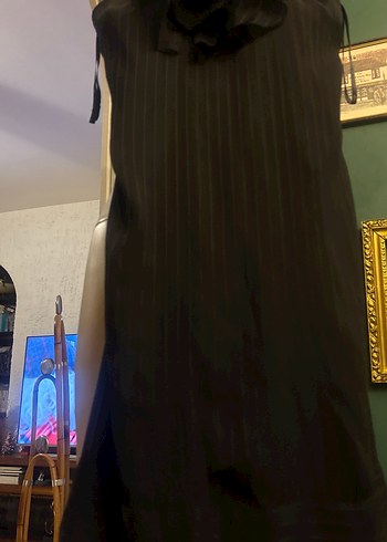 Volanlı Siyah Uzun Hamile Eteği - Görsel 5