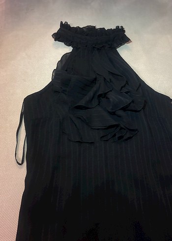 Volanlı Siyah Uzun Hamile Eteği - Görsel 11