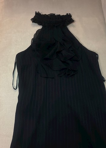 Volanlı Siyah Uzun Hamile Eteği - Görsel 8