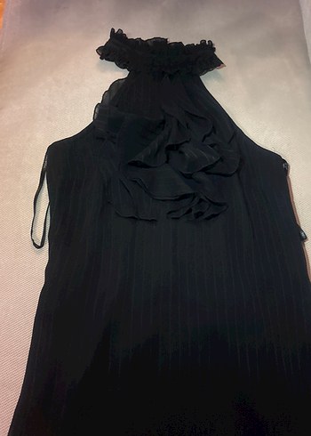 Volanlı Siyah Uzun Hamile Eteği - Görsel 12