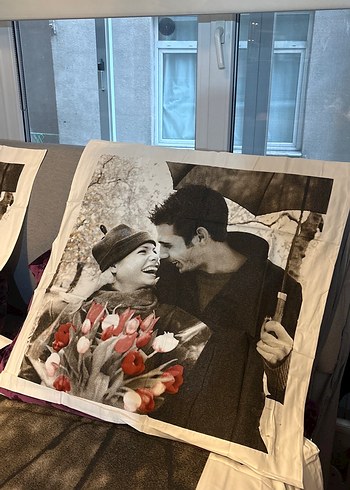 Baskılı Beyaz Çift Desenli  yorgan ve  yastık kılıf - Görsel 5