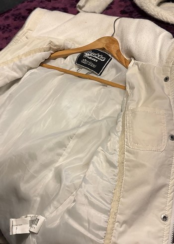 Kırık beyaz Kemerli Kadın Ceket - Görsel 10