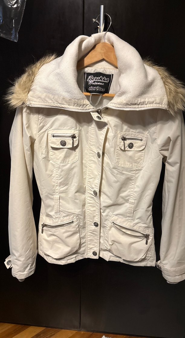 Kırık beyaz Kemerli Kadın Ceket - Görsel 5