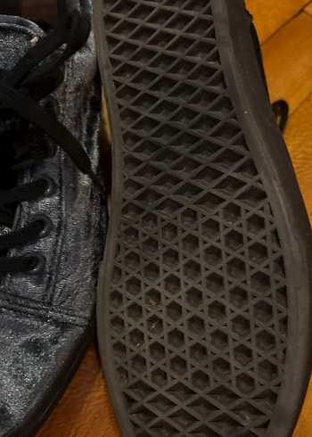 Koyu Gri Bağcıklı Kadın Denim Sneakers   VANS marka Almanyadan - Görsel 12