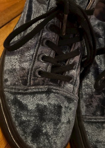 Koyu Gri Bağcıklı Kadın Denim Sneakers   VANS marka Almanyadan - Görsel 10