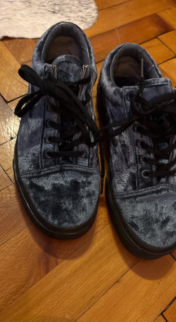 Koyu Gri Bağcıklı Kadın Denim Sneakers   VANS marka Almanyadan - Görsel 2