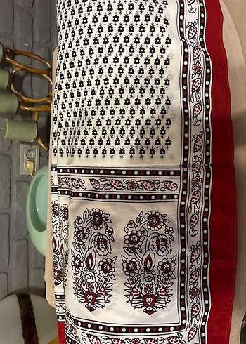 Bordo Bohem Kadın Şal - Görsel 5