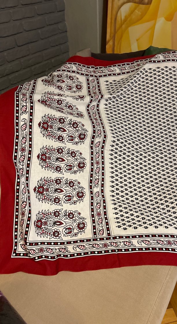 Bordo Bohem Kadın Şal - Görsel 3