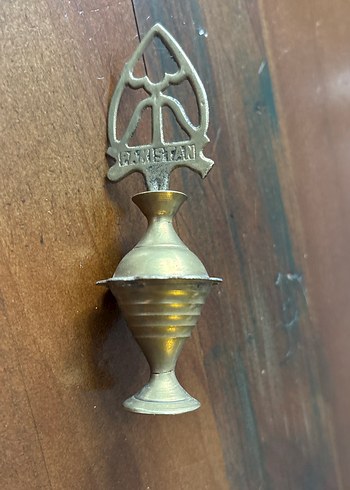 Koyu Bej Metal Figürin - Görsel 5