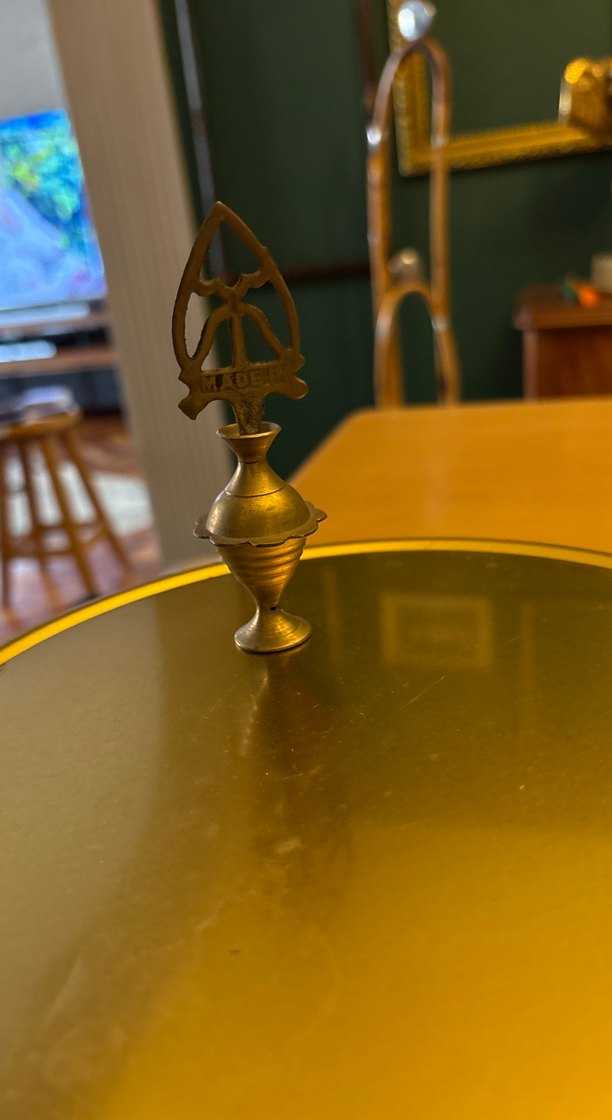 Koyu Bej Metal Figürin - Görsel 4