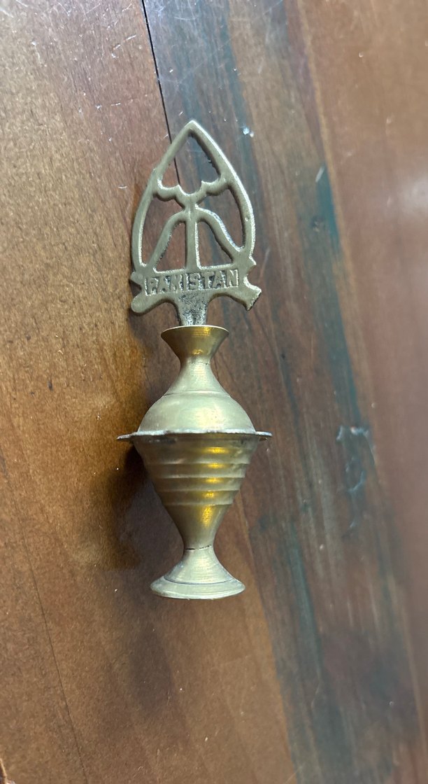 Koyu Bej Metal Figürin - Görsel 5