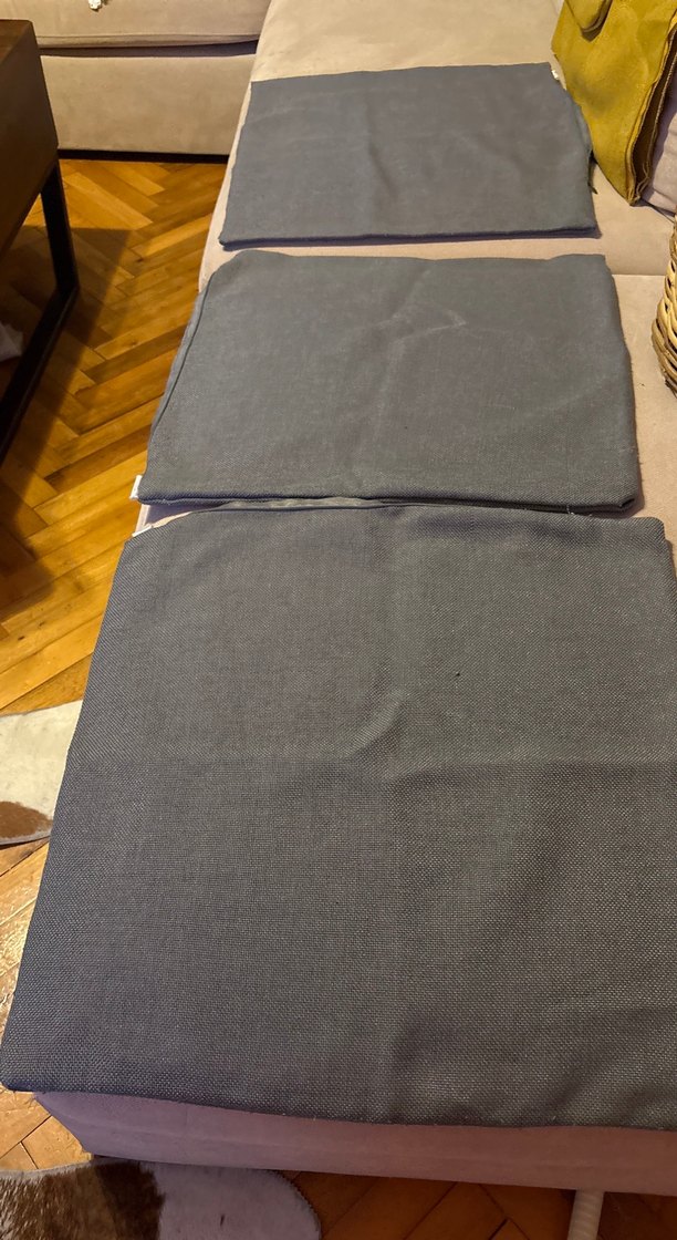 Gri Düz  kırlent Kılıfı - Görsel 4