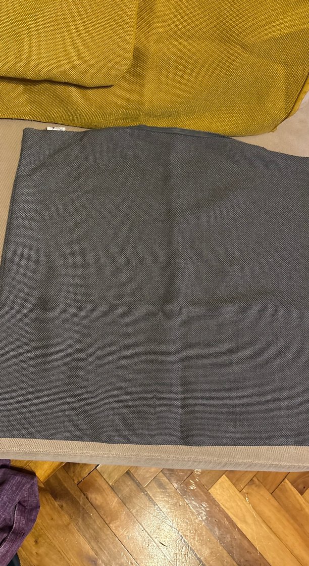 Gri Düz  kırlent Kılıfı - Görsel 2