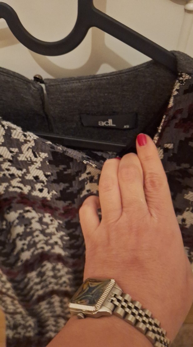 Kısa Kollu, Örgü Desenli Midi Elbise 36 38 beden uyumlu - Görsel 2