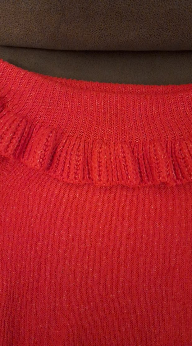 Kırmızı Örgü Kadın Kazak - Görsel 2