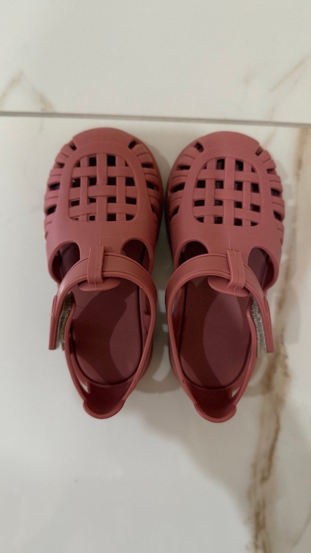 Kız Çocuk Pembe Tokalı Sandalet - Görsel 2