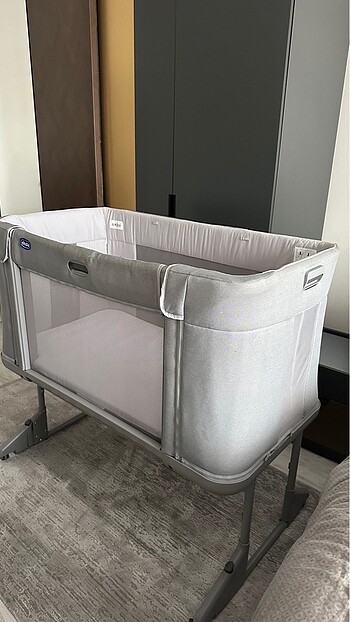 Chicco Next2me forever anne yanı beşik Cool grey - Görsel 4