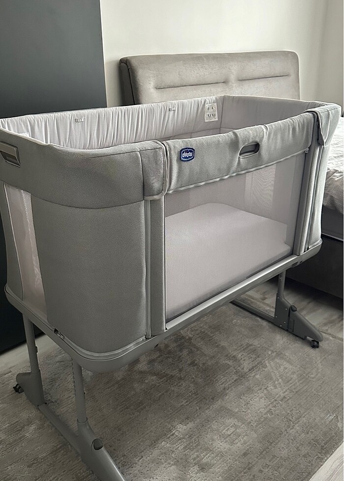 Chicco Next2me forever anne yanı beşik Cool grey - Görsel 3