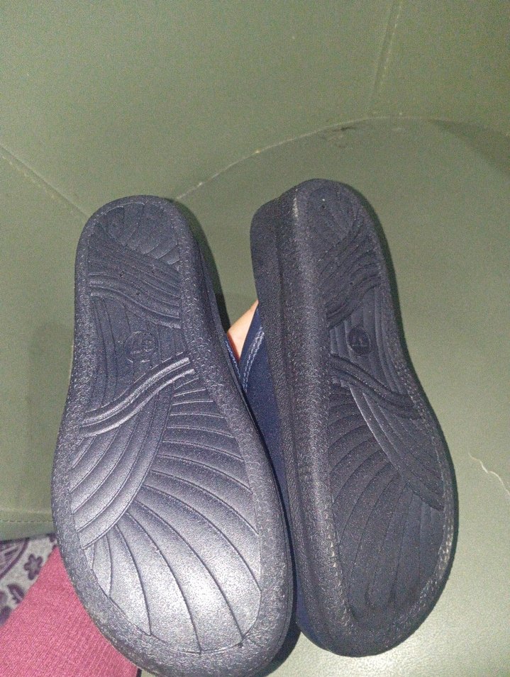 Lacivert Kadın Terlik, Cırtcırtlı, İnce Topuk - Görsel 4