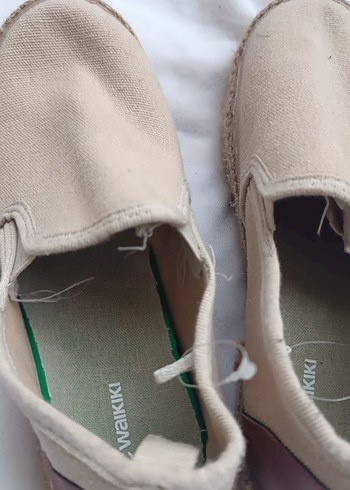 Bej Keten Espadril 31 numara - Görsel 2