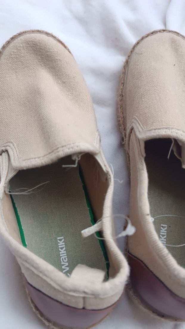 Bej Keten Espadril 31 numara - Görsel 2