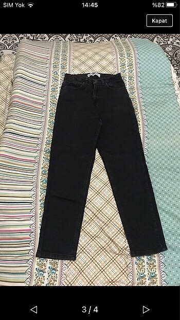 Siyah mom jean