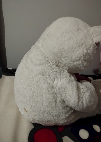 Beyaz Peluş Ayıcık Kalpli - Görsel 4