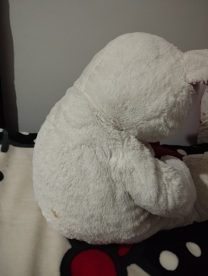 Beyaz Peluş Ayıcık Kalpli - Görsel 4