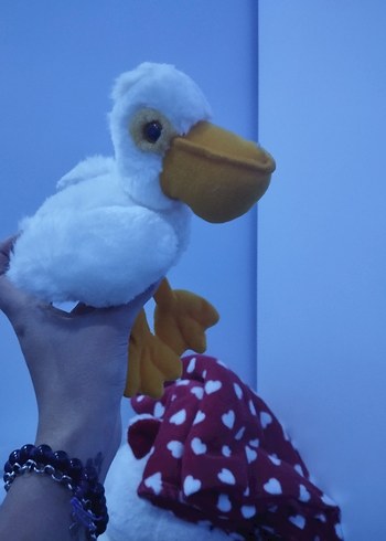 Beyaz Peluş Kuş Oyuncak - Görsel 2