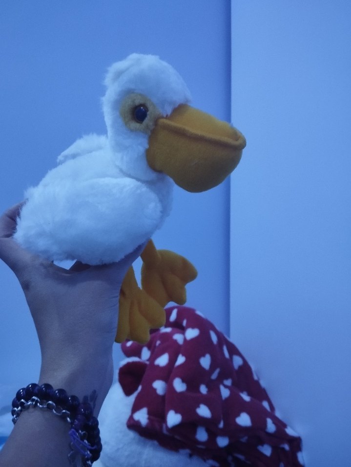 Beyaz Peluş Kuş Oyuncak - Görsel 2