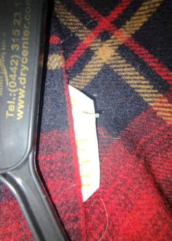 Koyu Kırmızı Ekose Düğmeli Uzun Kollu Gömlek - Görsel 4